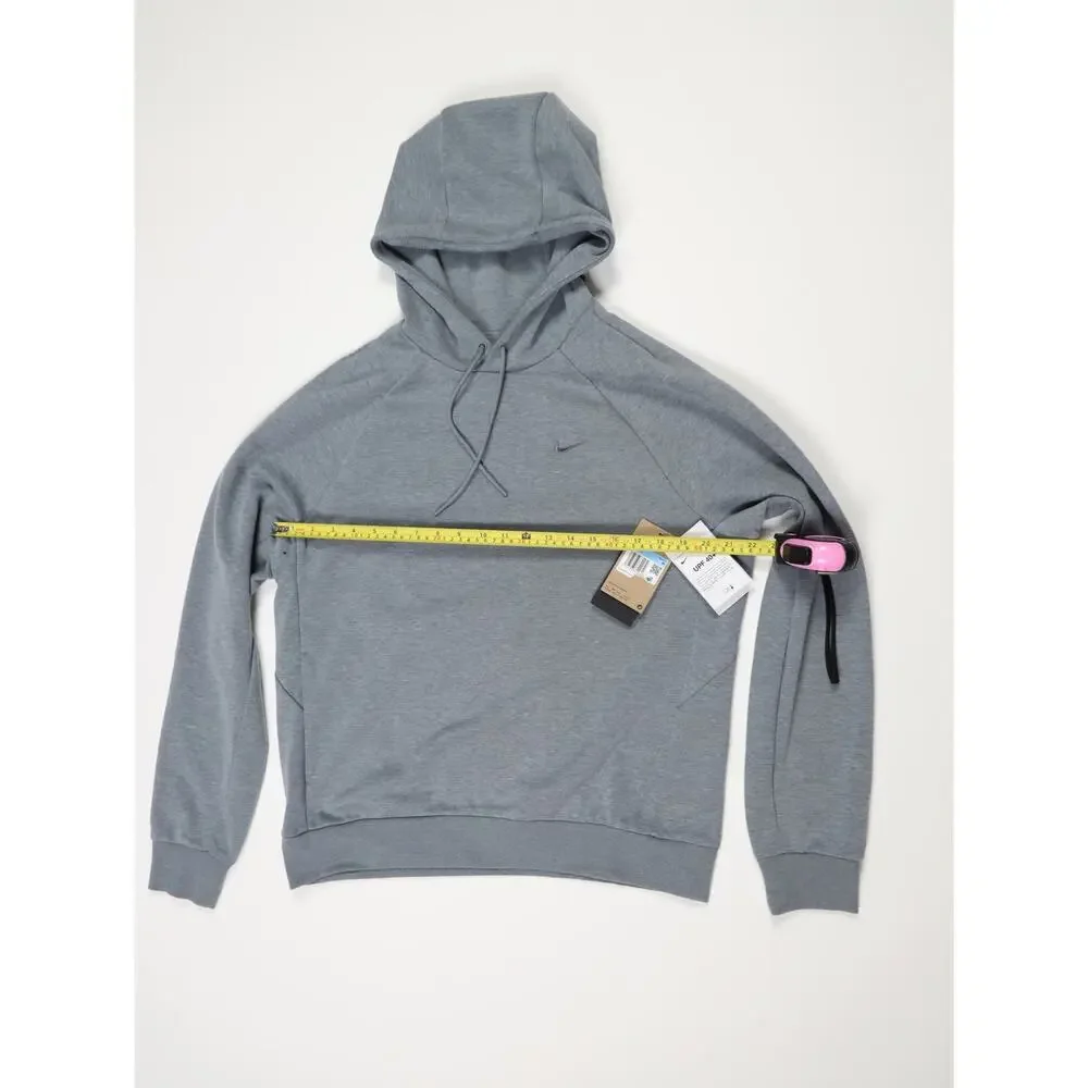 Nike Dri-FIT Training Hoodie FZ0969-010 Gray Medium NWT Tonal Swoosh Athleisure